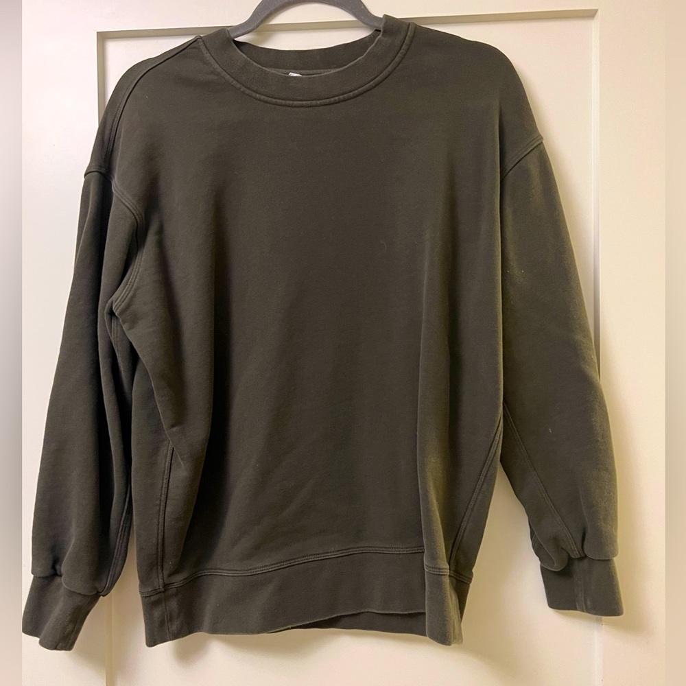 Dark green oversized lululemon crew neck size 0